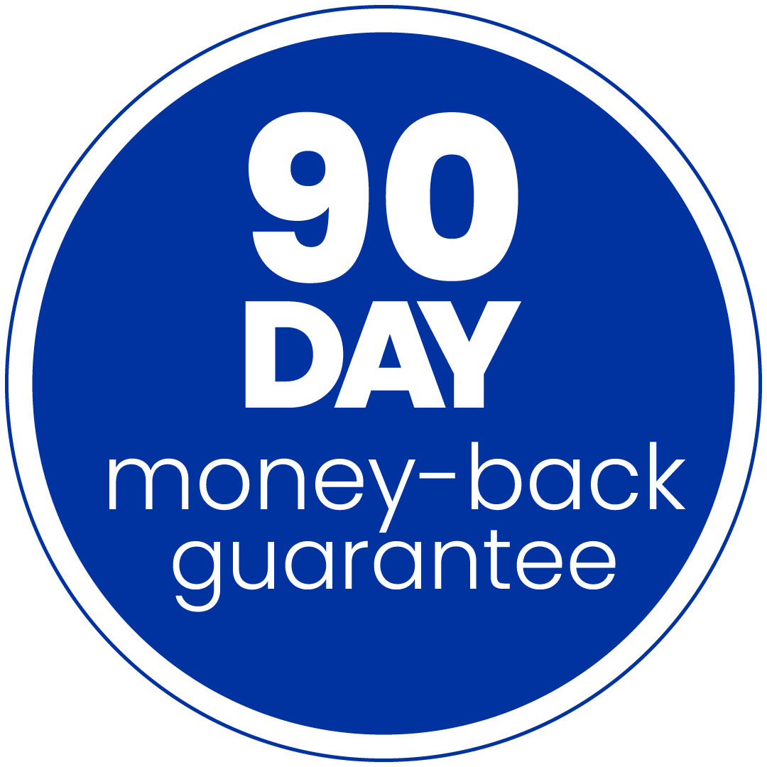 90 day money back guarantee badge